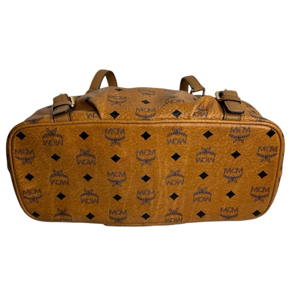 MCM Visetos Cognac Shoulder Bag - Picture 7 of 12